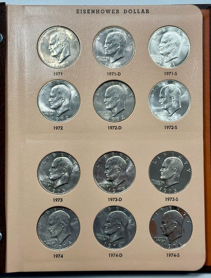 Complete IKE Eisenhower Dollar Set 1971-1978 of 23 Coins PDS PROOF Dansco Album - Image 3 of 4