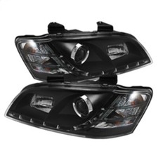 DRL Black High H1 Low H7 Projector Headlights for Pontiac G8 08-09 by Spyder