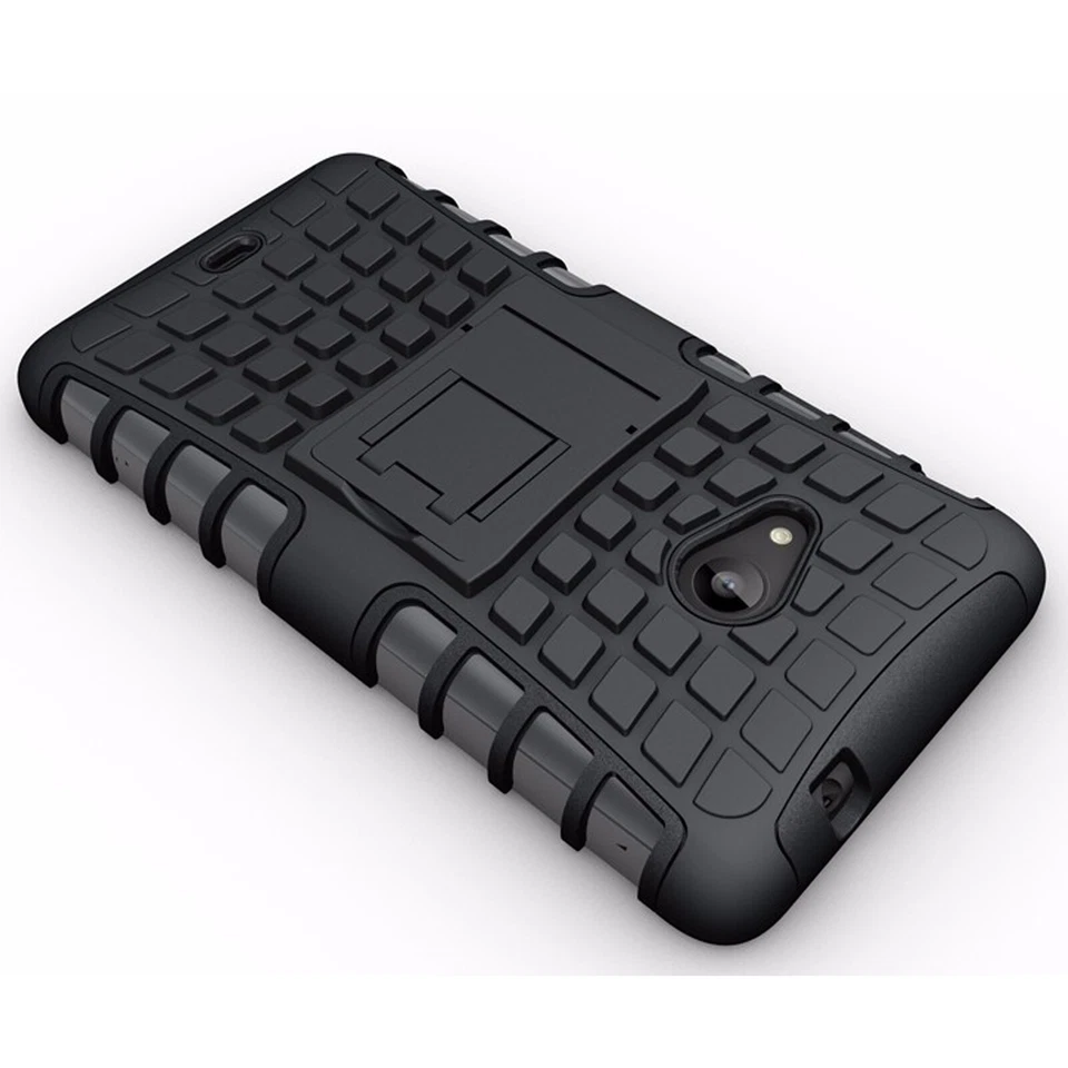 Funda para Nokia Lumia 535 630 635 640 LTE híbrida a prueba de golpes con soporte blindaje Foto 3 de 4