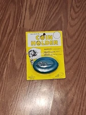 VINTAGE NEW QUIKOIN COIN HOLDER GREEN SQUEEZE KEY CHAIN HEAVY DUTY USA