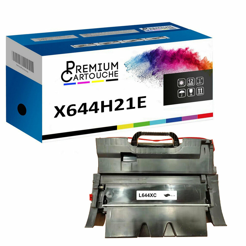 Toner X644H11E compatible Lexmark noir pour éviter les textes pâles