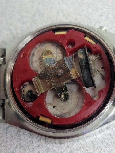 1976 Bulova N6 Quartz Led Red Digital Watch Wristwatch Men's Stainless Steel - Picture 5 of 10