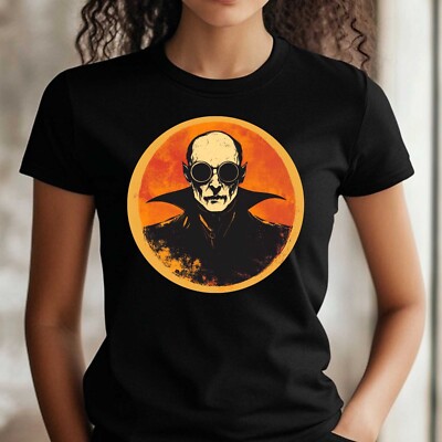 Frauen T-Shirt Vampir mit Sonnenbrille Motiv Baumwolle Größe S bis 3XL