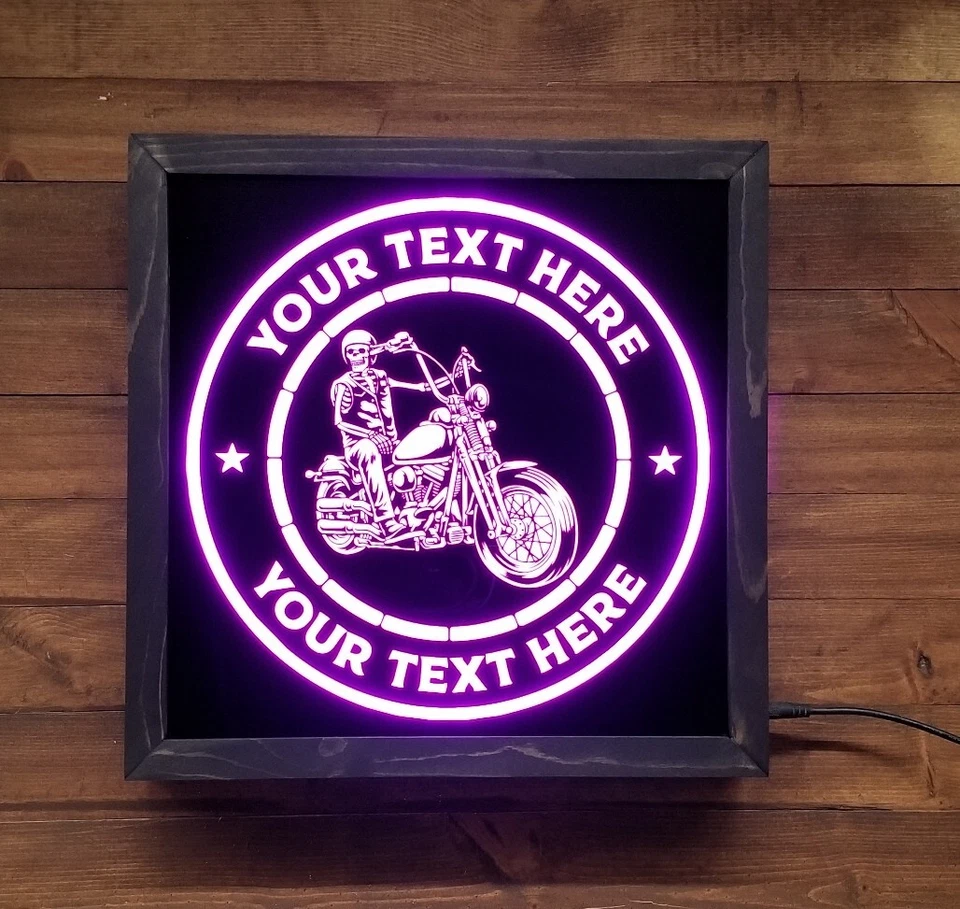 Letrero LED personalizado para motociclista Harley  Foto 4 de 4