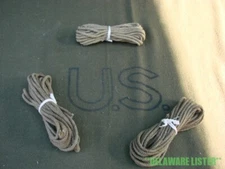 3x US Military Radio Field Antenna Guy Ropes or Tent Tie-Downs 25' long New NOS