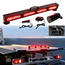 32 Led 23 Tow Trailer Light Bar Wireless Battery Flashing Warning Magnetic 7pin 32 Led 23 Tow Trailer Light Bar Wireless Battery Flashing Warning Magnetic 7pin