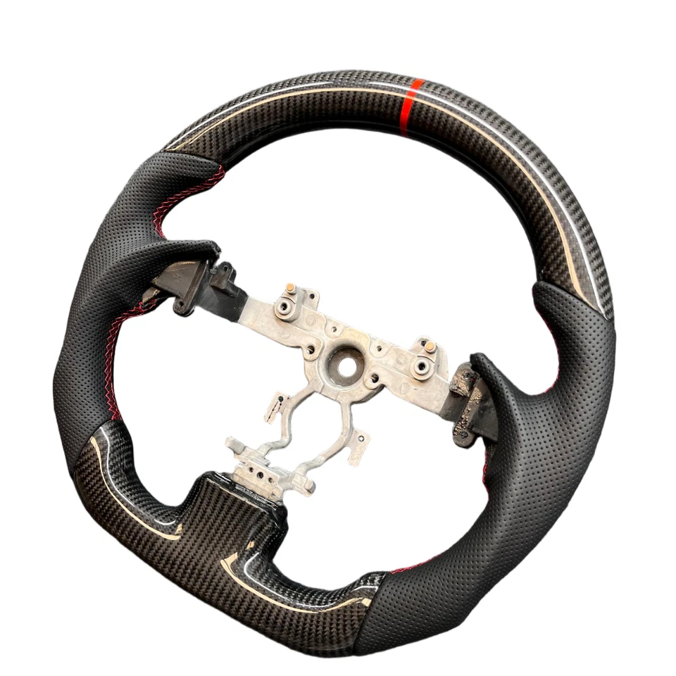 Volante de fibra de carbono real para Infiniti G37 G-37 sedán 2008-2013 Foto 4 de 4