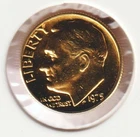 24k Gold Plate Rare Old US 1975 Liberty Roosevelt Dime Collector Collection Coin