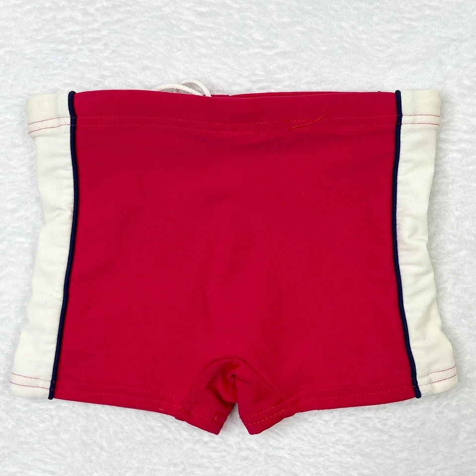 Bañador corto Kiwi St Tropez rojo vintage niño talla 4 años 40 años 60 raro Foto 4 de 4