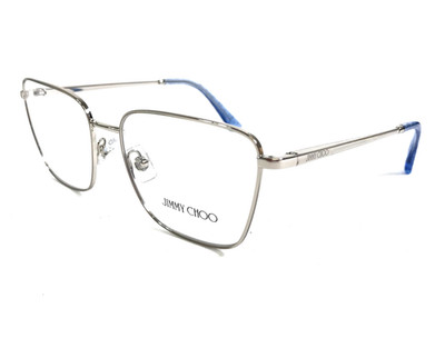 Jimmy Choo Brillengestell JC2003 3014 Silber Cat-Eye Metall Vollrand 53-17-140