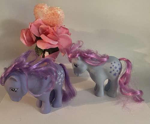 2007 Hasbro MLP My Little Pony Blossom & Blue Belle Ponies ~