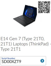 NEW! Lenovo ThinkPad E14 Gen 7 - 14" Laptop / 1 TB / 32 GB / AMD Ryzen 7 / WNTY