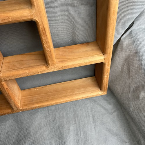 Holz Quadrat Vintage Stil Braun Display Wandregal 15,5" x 15,25" Rustikal - Bild 3 von 5
