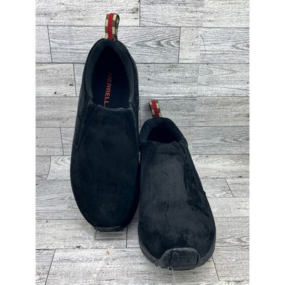 Merrell Jungle Moc Women Black Suede Slip On Shoes J60826 Size 8