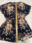 Shein Women's Dark Blue Floral Flowers Short Sleeve Romper Shorts Size Large — photo 8