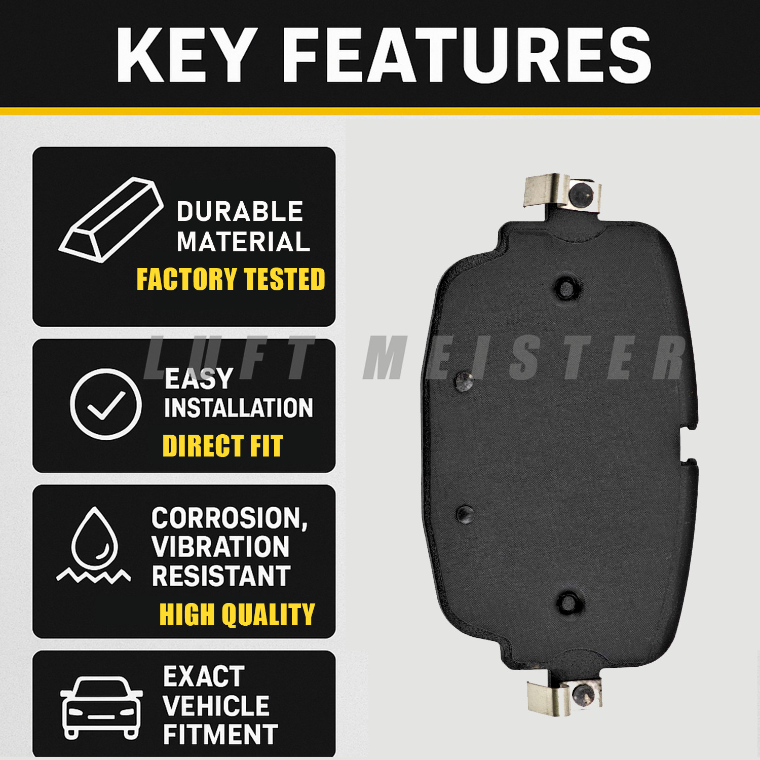 FOR LAMBORGHINI URUS FRONT BRAKE PADS SET WITH SENSORS 4M0698151BP NEW