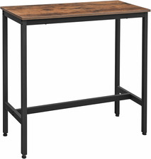 VASAGLE Bar Table, Narrow Rectangular, Kitchen, Pub Dining High Table, Easy Asse