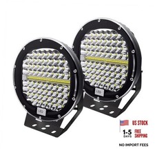 9 Inch Round Led Offroad Driving Light, 2Pcs 408W Super Bright 2PC 408W Black