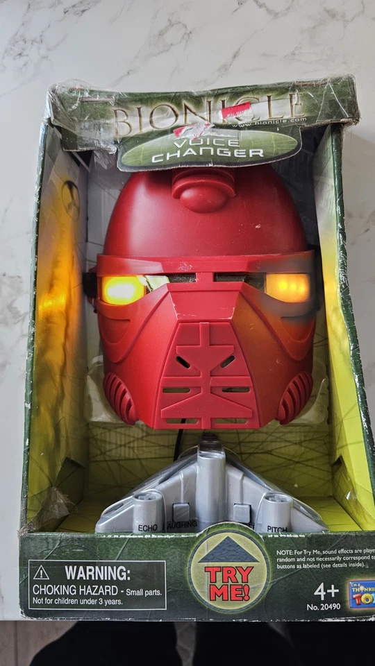Disfraz Lego funcionando Bionicle cambiador de voz máscara sonido electrónico nuevo Halloween Foto 2 de 4