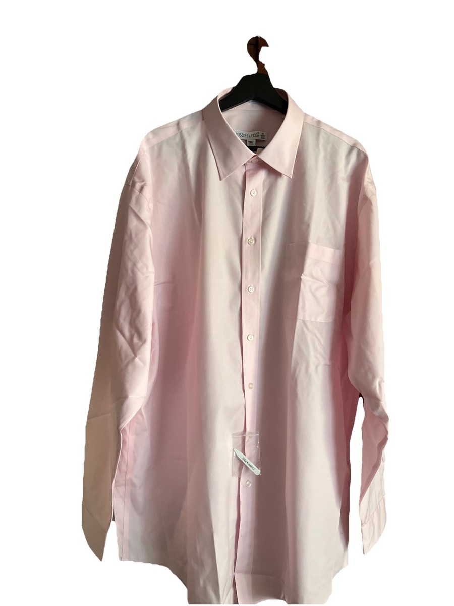 18 36 37 dress shirts Joseph & Feiss Men’s Pink Big & Tall 18-36/37 Dress Shirt