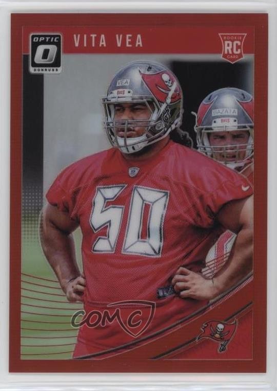 2018 Donruss Optic Rookies Red Prizm 50/99 Vita Vea #104 Rookie RC 0qh8