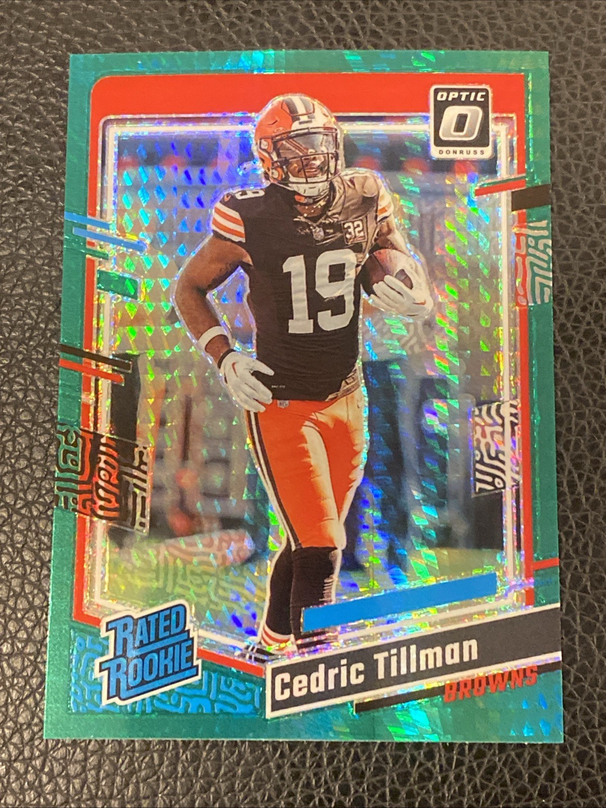 2023 Panini Donruss Optic Cedric Tillman Rated RC Green Hyper Prizm #224 *2D