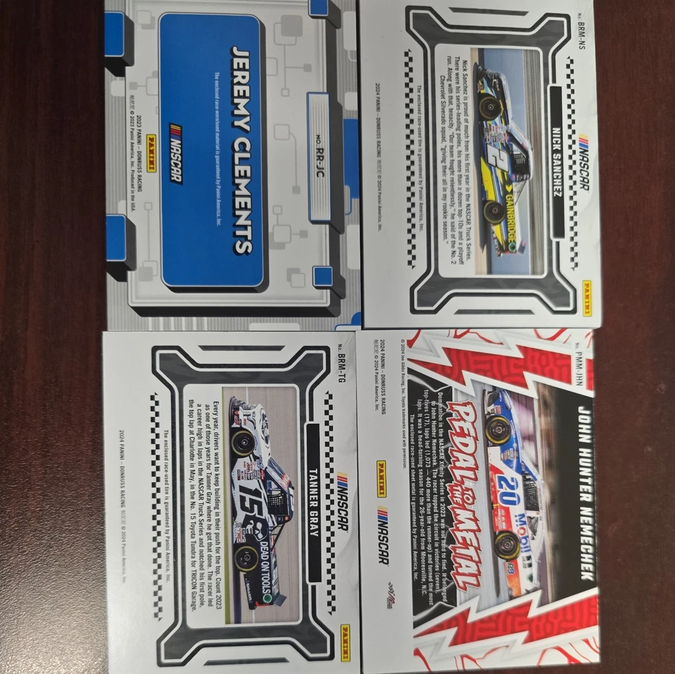 5 Memrobilia cards. Harrison Burton. Nick Sanchez. Tanner Gray. Race Relics. - Image 2 of 4