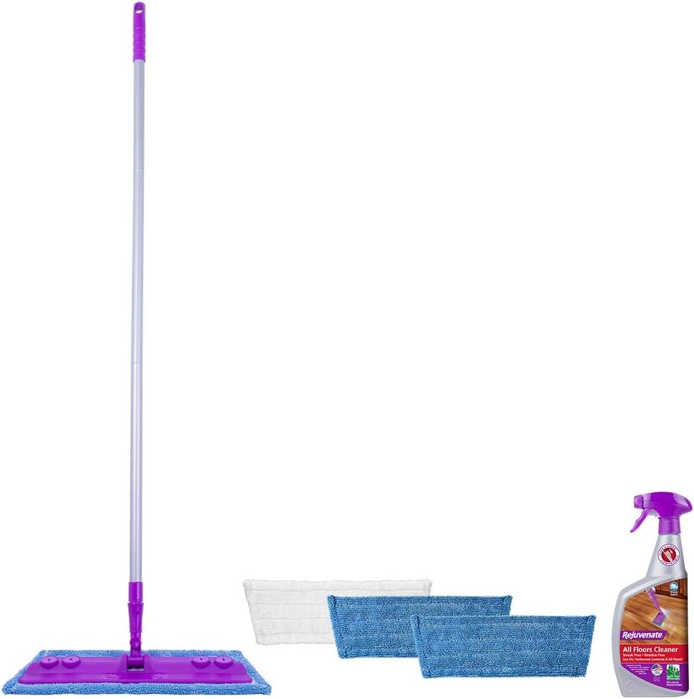 Восстанавливающая швабра для чистки из микрофибры, Выдвижные многоразовые прокладки, RJMOPKIT - Фиолетовый