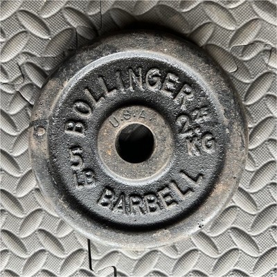 Bollinger 5 lb Cast Iron Black Weight Plate one inch standard size 