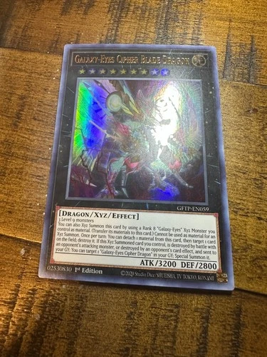 Galaxy-Eyes Cipher Blade Dragon GFTP-EN059 1st Edition Ultra Rare PL + BONUS