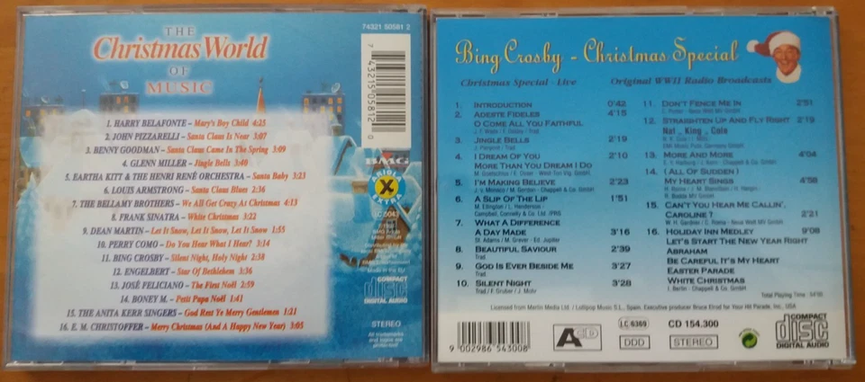 Weihnachten X-Mas Weihnachtslieder Christmas Bing Crosby Sinatra2CDs Zustand gut - Bild 2 von 2