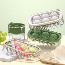 Get Perfectly Large Ice Cubes with Round Ice Ball Box Create 6 Ku