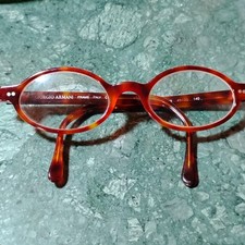 Vtg GIORGIO ARMANI oval wrap eyeglasses Tortiseshell frame 49-20 140 ITALY1990's