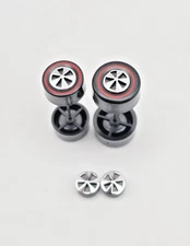 1/64 Scale Custom Wheel Sets, RedLine Plastic Neo Classic Style, Fits Hotwheels