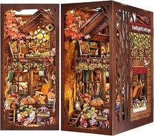 Twilight Cottage DIY Book Nook Kit 3D Wooden Puzzle Bookshelf Diorama ASLOWSNAIL