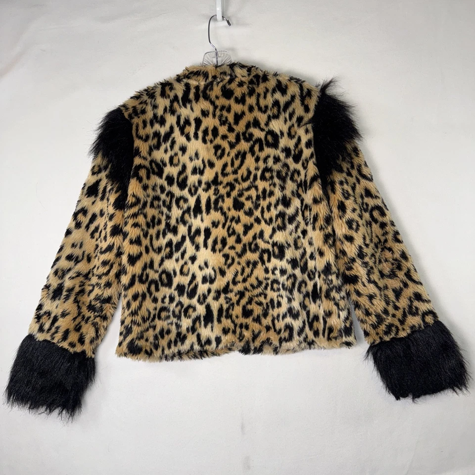 Chaqueta Leith Imitación Piel Estampado Leopardo Borde Negro Talla M Excelente Estado Foto 2 de 4