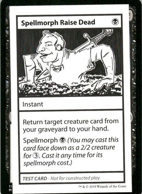 Spellmorph Raise Dead 2019 MTG Funny/Rare Test Card