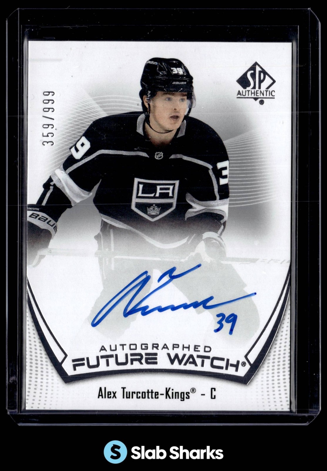 2021 SP AUTHENTIC #165 ALEX TURCOTTE AUTO RC FUTURE WATCH ROOKIE /999