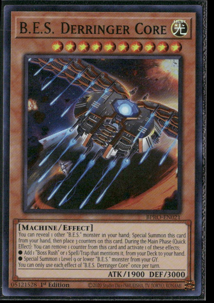 B.E.S. Derringer Core 1st Edition Super Rare Burst Protocol BPRO-EN021 NM