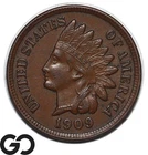 1909 Indian Head Cent Penny Choice AU