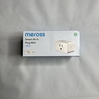 Meross Smart Wi-Fi Plug Mini MSS110, White, Works with Alexa, 4-pack       