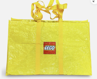 Extra Large 30'' x 20'' LEGO Store Extra Heavy Duty Vinyl Yellow Shopping Tote Bag