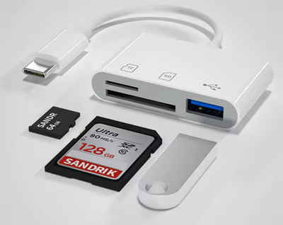 USB C auf Speicherkartenleser Adapter SD Micro SD Hub OTG iPhone Samsung Xiaomi