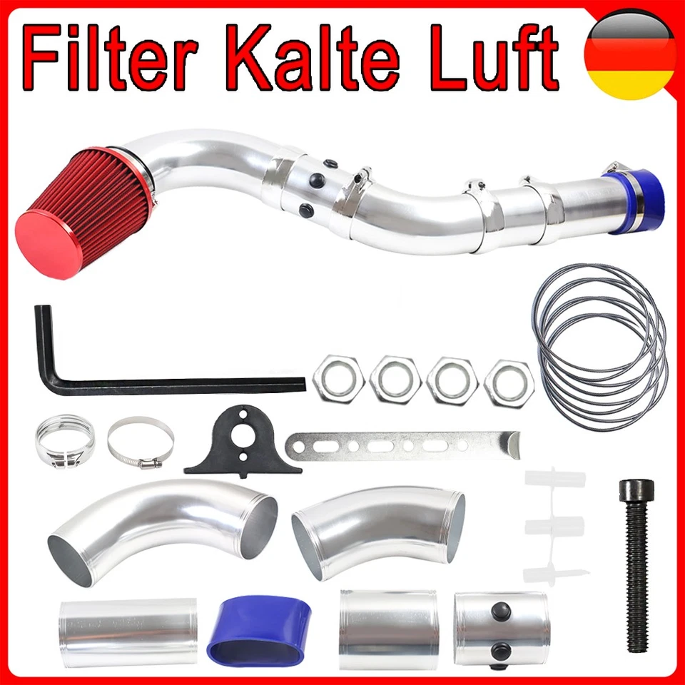 76mm Auto Ansaugrohr Luftansaugrohr Sportluftfilter filter Cold Air Intake Rohr - Bild 2 von 4