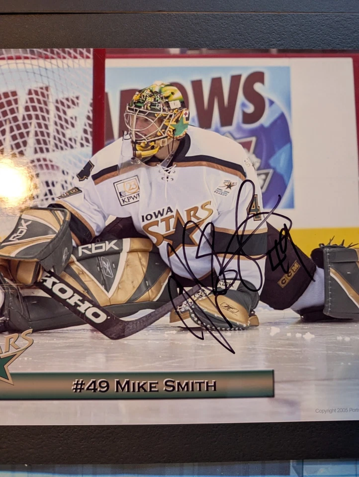 AHL Texas Stars Mike Smith & Dan Ellis Signed Autographed Photos On Board - Image 2 of 4