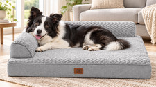 Medium Grey Orthopedic Memory Foam Dog Bed