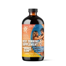 BEST TANNING SUPPLEMENT BRONZE GLOW By Livingston Natural Herbal Labs, 16 oz.