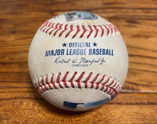 Sean Newcomb A's Game Used STRIKE OUT Baseball 7/26/2025 vs Astros K #506