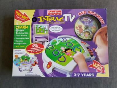 Fisher-Price InteracTV DVD Based Learning Video Gaming System RARE