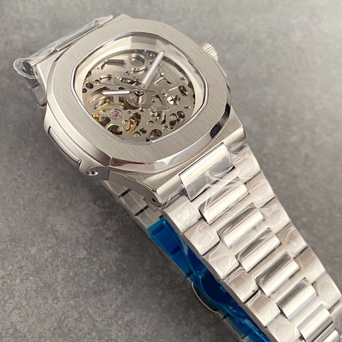 Orologio Uomo Automatico Quadrato 40mm Tandorio Quadrante Scheletro Vetro Zaffiro NH70A - Foto 7 di 10